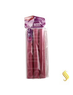 Red Kiss Flexi Rods 10" 1 3/16" 3 Piezas Pack Plum Rulos Flexibles